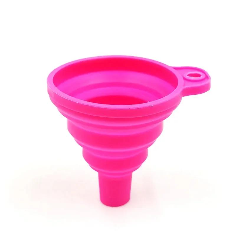 1/2Pcs Silicone Collapsible Foldable Funnel Household Kitchen Gadgets Portable Multifunctional Wine Oil Funnel Kitchen Supplies