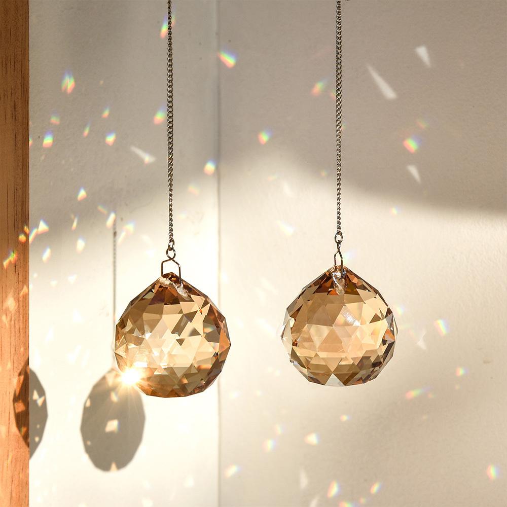 Transparent Pendant Prism Light Bead Sun Catcher, Rainbow Making Artifact, Wedding Home Party Atmosphere Decoration.