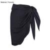 Elegant Swimwear Skirt Easy Match Polyester Strap Design Solid Swimsuit Skirt for Beach