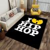 I Love Hip Hop Design Carpet Suitable As a Non-slip Mat for the Living Room or Bedroom Sofa