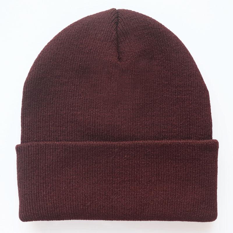 Multi Color Solid Color Knitted Hat, Woolen Hat, Brimless Pullover Hat, Rolled Edge Cold Weather Hat, Customizable