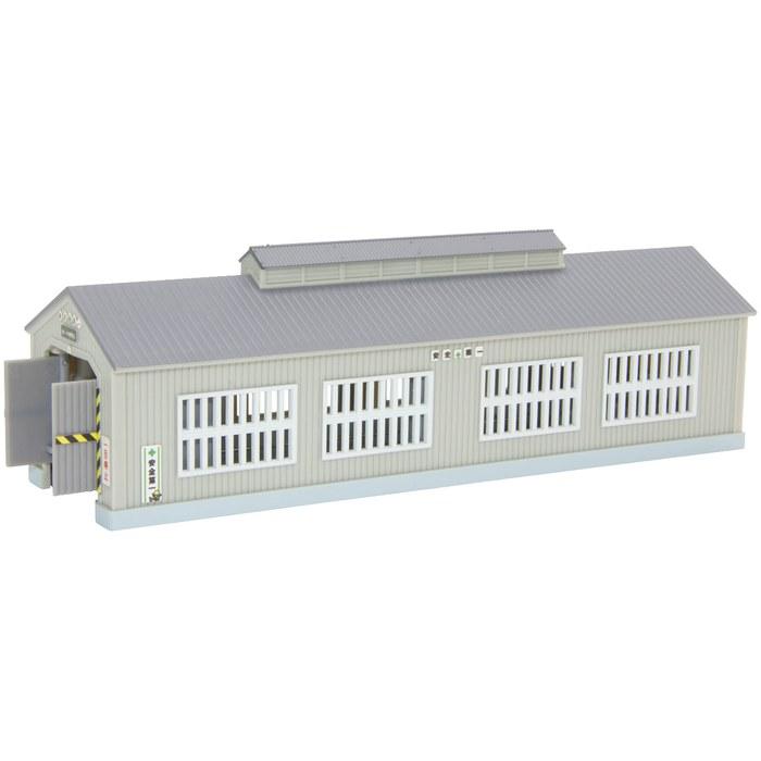 Rokuhan Z Gauge Automatic Door Single-Track Engine Shed Gray S070-1