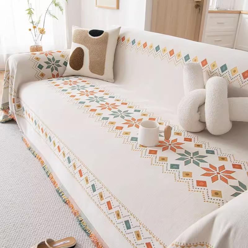 Spring All-season Chenille Camping Picnic Sofa Cover Bohemia Funda Sofa Sofa Covers Mats Throw Blankets