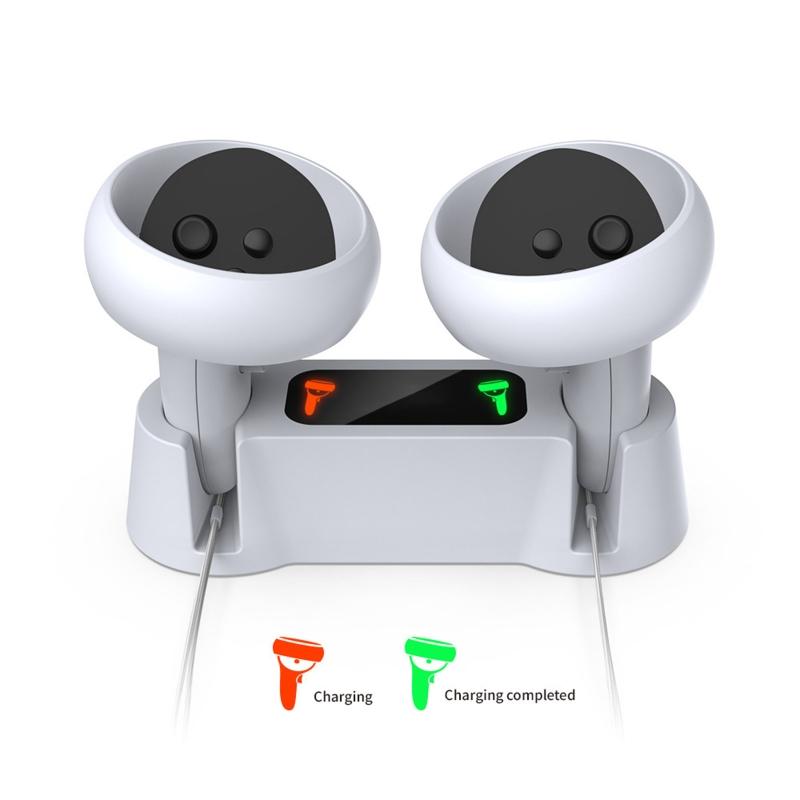 VR Gaming Schnellladebasis für 2 Magnetische Lade-Dockingstation Brille Magnetischer Griff Zubehör