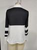2025 Women's Spring/Summer Fashion Casual Print Turn-Down Collar Zipper Long Sleeve T-shirt