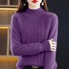 Sweaters Fashion Autumn Winter Warm Wool Soft Long Sleeve Sweater Jumpers for Women Thick Loose Elasticity Turtleneck Pullovers Knit Top