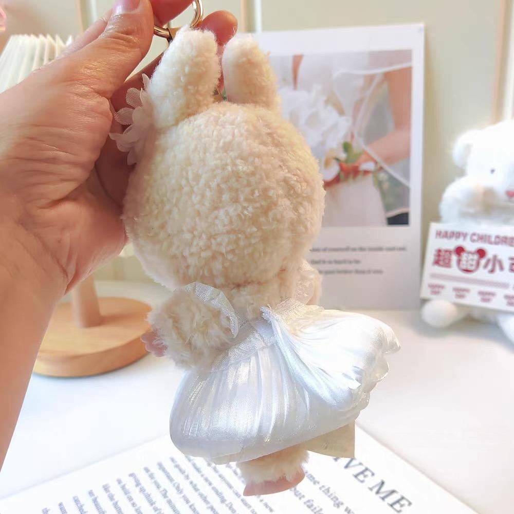 For Labubu Idol Doll'S Clothes Cute Mini Plush Dolls Flower Fairy Wedding Dress Outfit Accessories Clothing DIY Collectible Gift