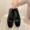 Fashion Flat Bottomed Shallow Mouth Single Shoe Women's New Spring Autumn Fashion Bow Comfortable Simple Versatile Flat Shoes