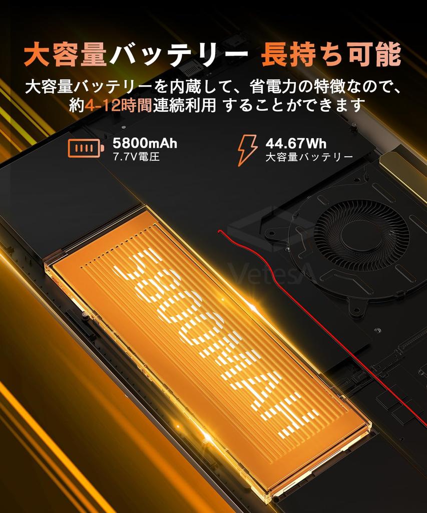 VETESA N95 Laptop with Office DDR5 16GB 512GB NVMe Windows 11 Fingerprint Smooth Up to Numeric and Japanese Keyboard 17.3-inch 2024, RAM, SSD, Pro,