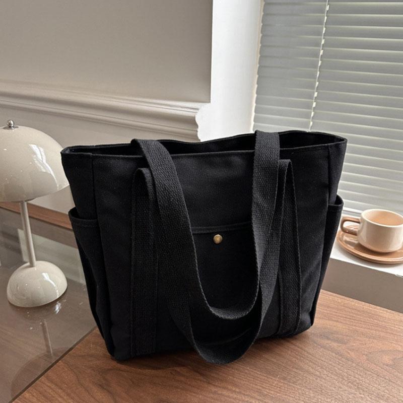 Large Capacity Canvas Tote Bags for Work Commuting Carrying Bag College Style Student Outfit Book Shoulder Bag Shopping Bag