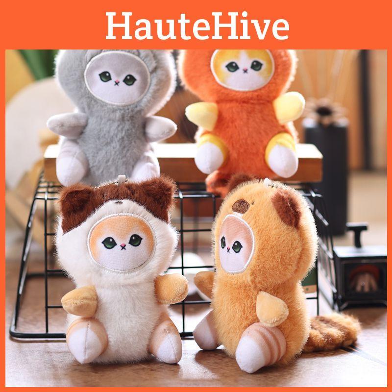 Cuter Capybara Cat Plush Pendant Soft Stuffed Animal Toy Keychain Gift Kids For