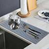 3 Sizes for Counter Draining Durable Heat Resistant Dish Mat Place Mat Cushion Pad Drying Pad