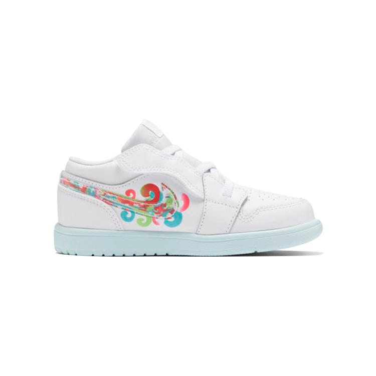 Jordan Air Jordan 1 Slip Resistant Abrasion Resistant Balance Low top Basketball Toddler Shoes White Infant And Toddler CI3436-184