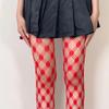Women's Sexy Three-line Diamond Check Fishnet Tights Summer Thin Version Breathable Highly Elastic Holey Anti-hook Pantyhose