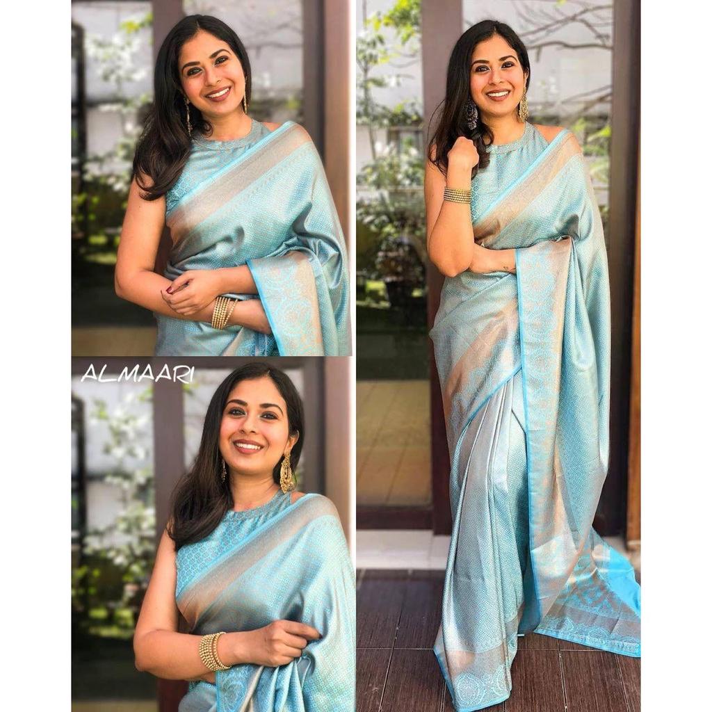 This Beautiful Saree Is Elegantly Decorated with Gorgeous Solid Jacquard Weave That Gives a Perfect Look To the Outfit.