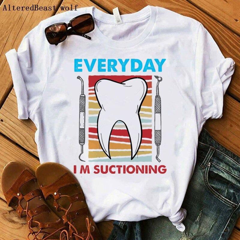 

Funny Dental Squad Tooth Christmas Xmas Dental Assistant Graphic Shirts Woman Mans Retro washed Tops Tees Game 4XL