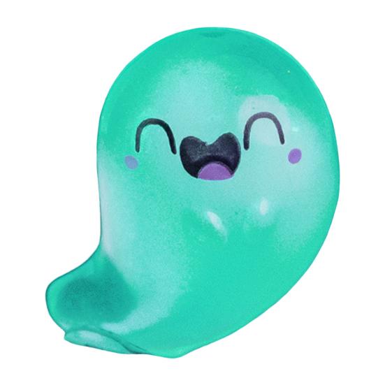 Halloween Mini Ghost Figures with Box Miniature Glow-in-The-Dark Ghost Figurine Luminous Tiny Ghost Toy for Home Party Decor