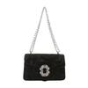 Fashionable Diamond-set Small Square Bag New Style Chinese Style Gem Handbag Women's Bag Fashionable Temperament One-shoulder Crossbody Bag