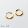 925 Sterling Silver Simple Circle Ear Buckle14mm - 18mm Platinum Plated Hypoallergenic Hoop Earrings For Women Jewelry