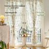 Pastoral Style Floral Sheer Curtains with Lace - Ideal for Bedrooms & Living Rooms