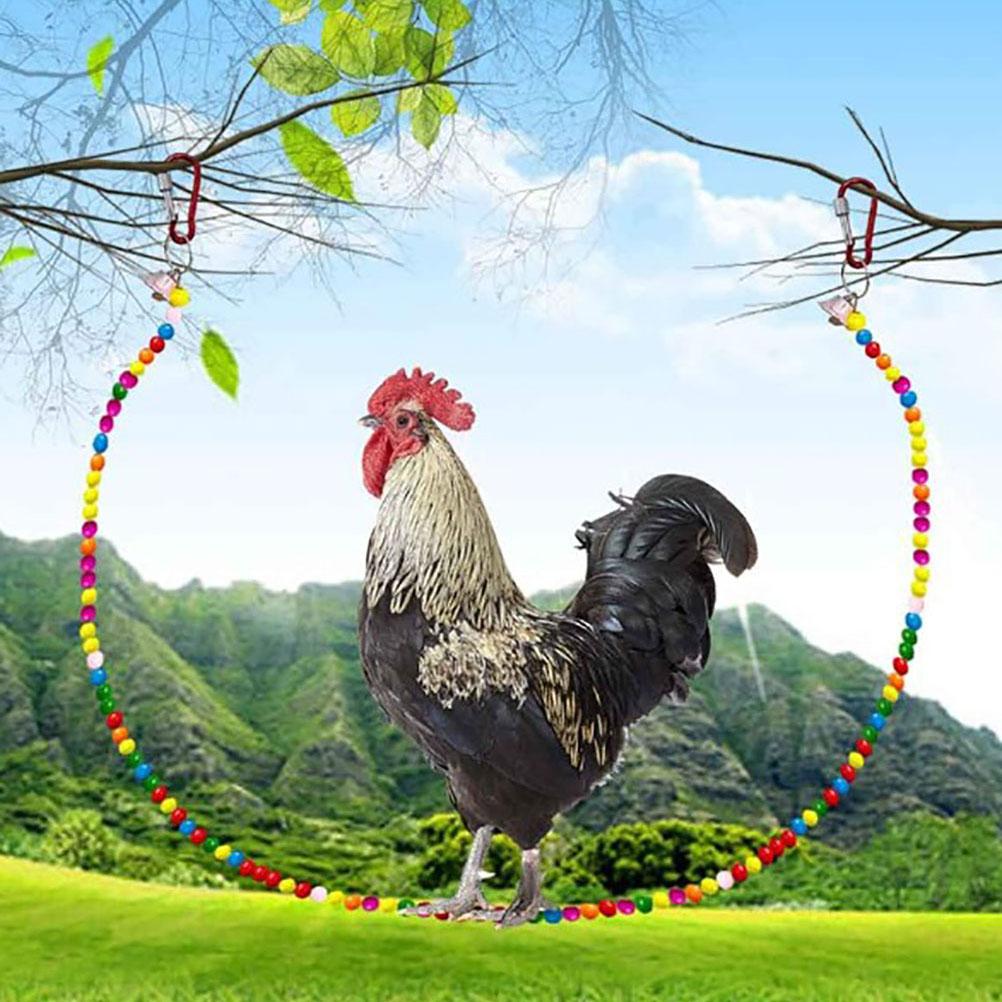 Hühnerstange Hühnerholzständer Spielzeug für Hennen Handgemachte Hühnerschaukel Vogelstangenständer Spielzeug