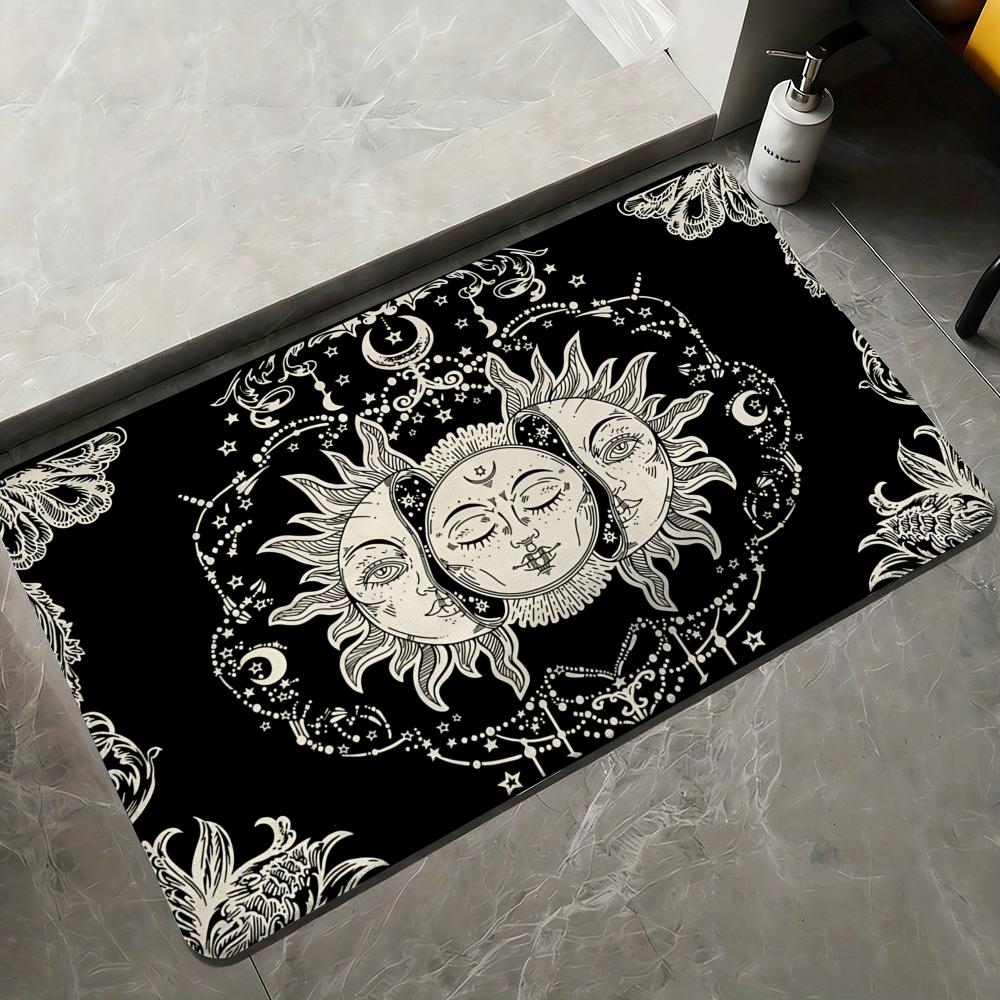 Moon and Sun Floor Large Carpet Rug for Home Living Room Bedroom Sofa Doormat Decor Kids Play Area Rug Carpet Non-slip Floor Mat