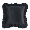 17.7In/19.7in Pillowcase Square Ruffled Pillow Sham Velvet Wrinkle Resistant Zippered Sofa Bedroom Decoration