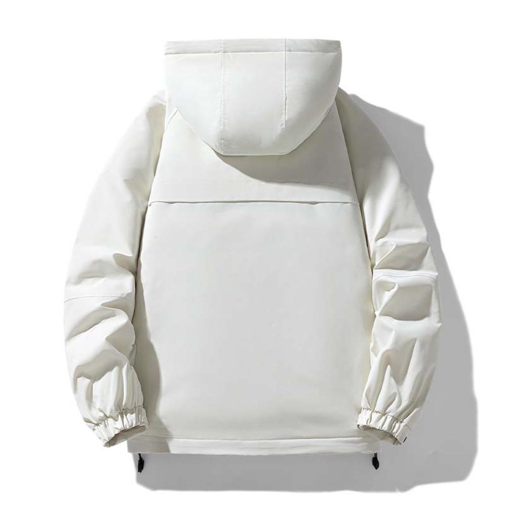 New Outdoor Windproof and Warm Thickened Hooded Winter Clothing Solid Color Tooling Jacket Down Jacket