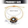 White Glass Bead Eye Charm Adjustable Bracelet For Couples DIY Jewelry Dopamine Inspired Design Wristchain
