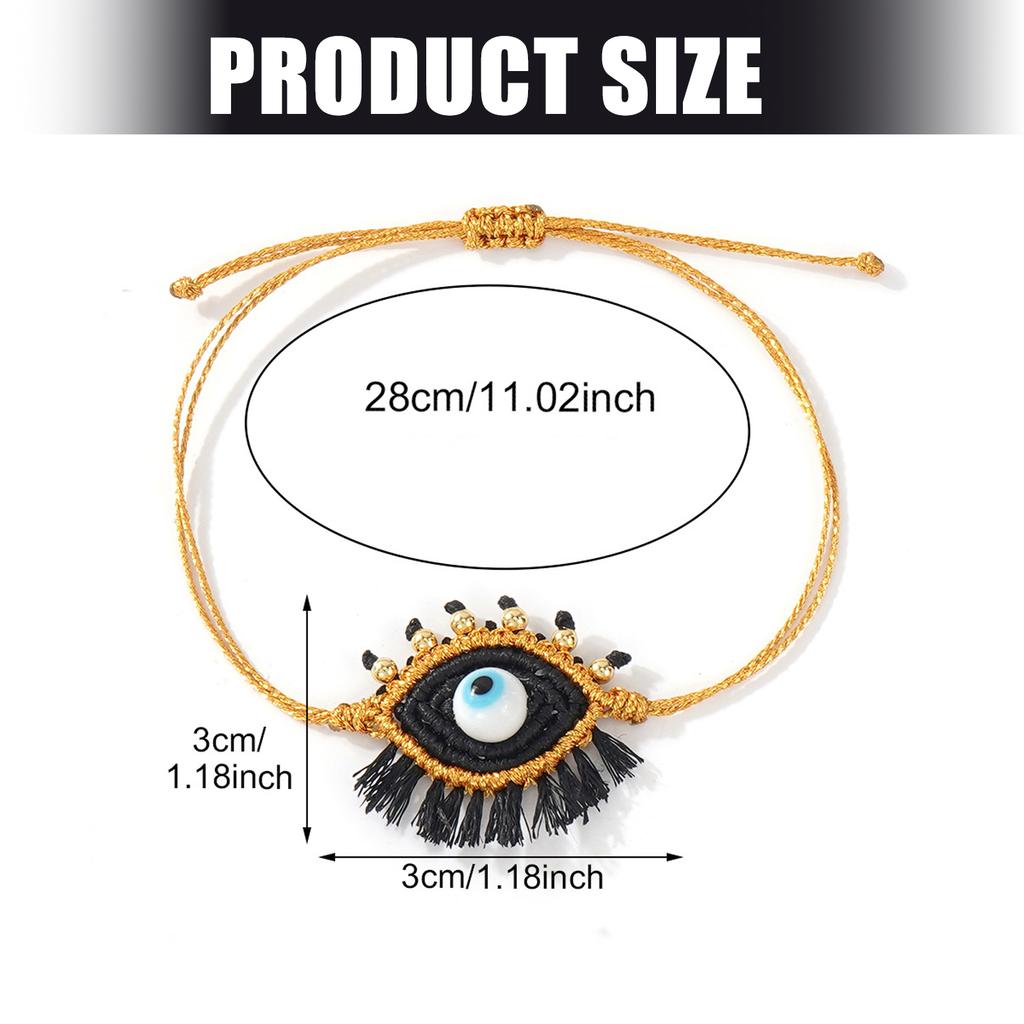 White Glass Bead Eye Charm Adjustable Bracelet For Couples DIY Jewelry Dopamine Inspired Design Wristchain