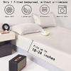 1 Ultra-tiefe Spannbettwäsche, Schlafzimmer Reine Weiße Matte Bettwäsche, Weiche Und Atmungsaktive Bettwäsche (Geeignet für 45-60 cm Matratzen)