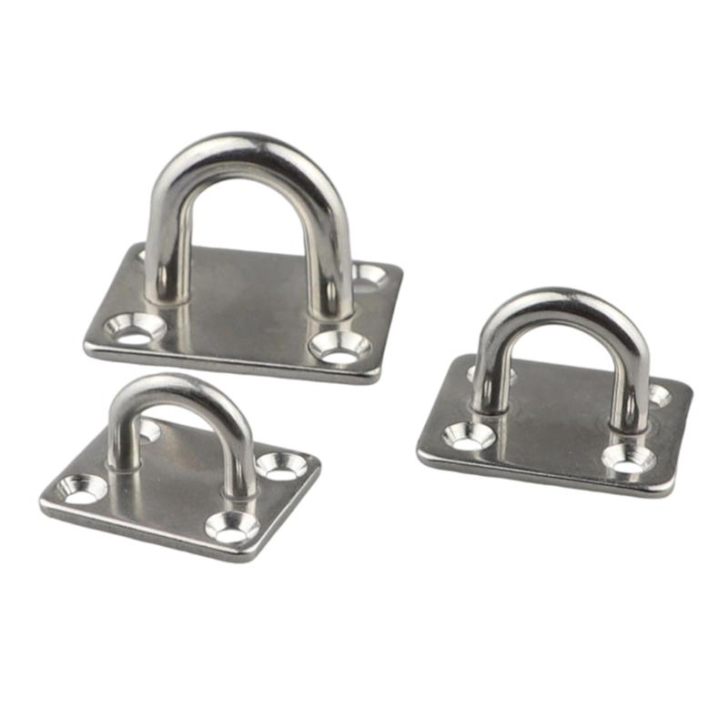 Stainless Steel Eye Plates for Secure Wall Ceiling Mounting Hammock Hook Hanger Outdoor Indoor Use Rustproof Deck Plates
