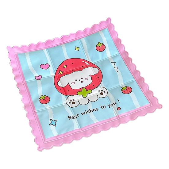 

Охлаждающий коврик с изображением животных из мультфильмов, летняя водонепроницаемая подушка для сиденья из ПВХ-геля, складная, портативная, для путешествий, автомобиля, домашнего офиса, подушка для сидения