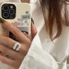 Korean Minimalist Style Geometric Copper Ring Adjustable Size Fashion Accessory Women For