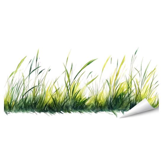 Green Plants Wall Sticker Self-adhesive Waterproof PVC Spring Floral Plants Sticker Home Office Living Room Bedroom Wall Decoration Decal