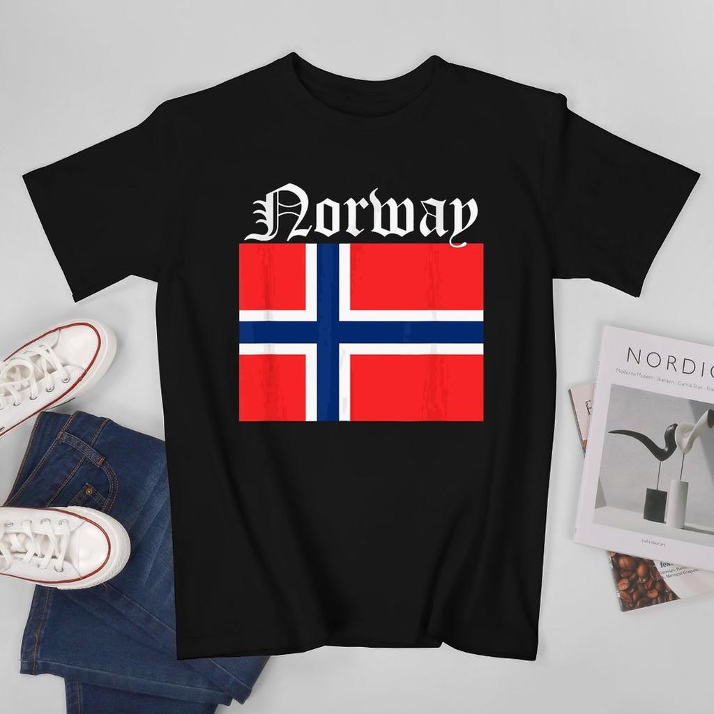 More Design Norway Flag Norse Unisex Tshirt Tees Tshirt Oneck T Shirts Unisex Boys Clothing 100 Cotton