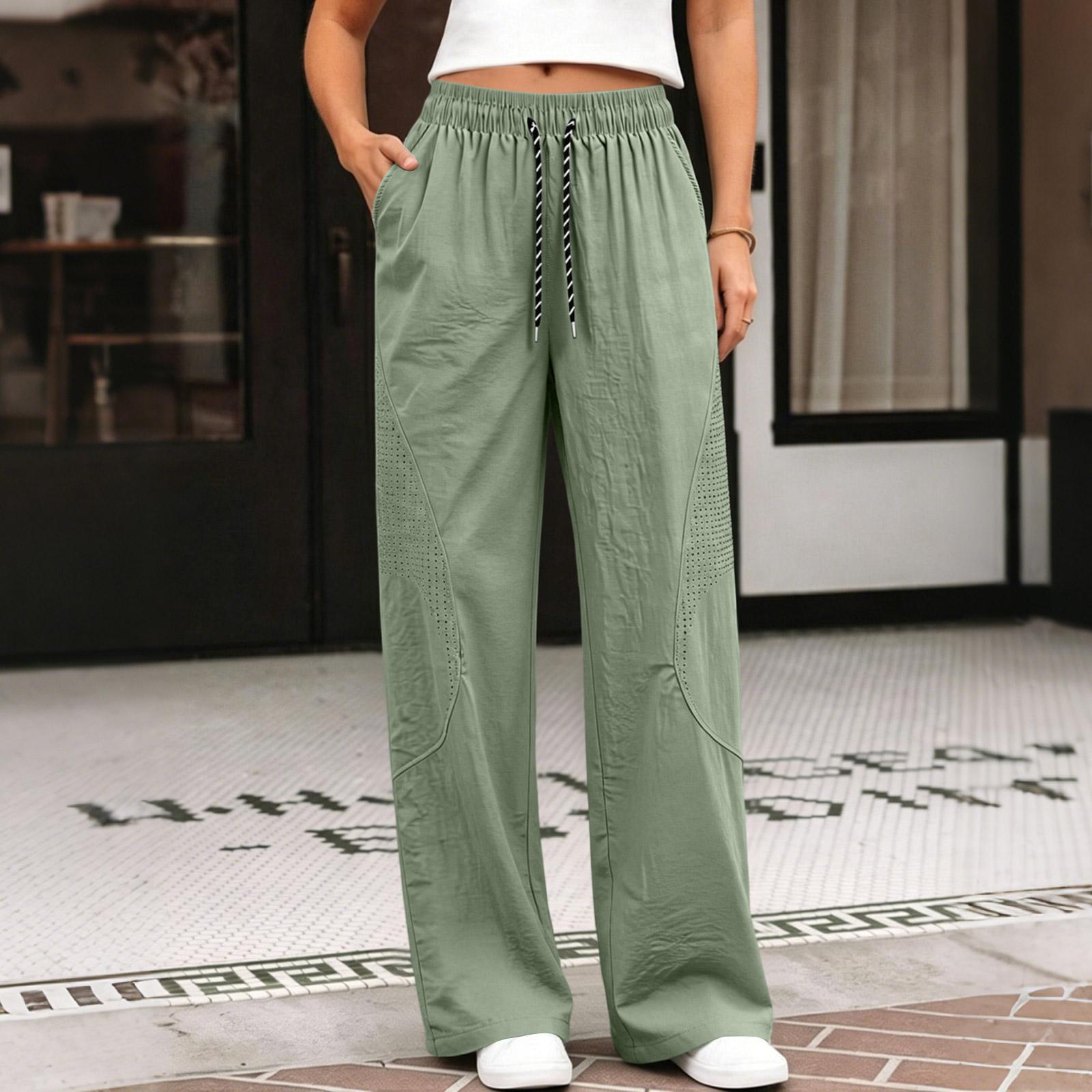Women s Loose Fit Straight Leg Cargo Pants for Outdoor Hiking and Daily Wear L