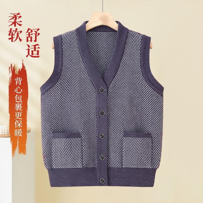 

Зимний бархатный жилет женский жилет жилет для пожилой женщины вязаный терможилет 5XL