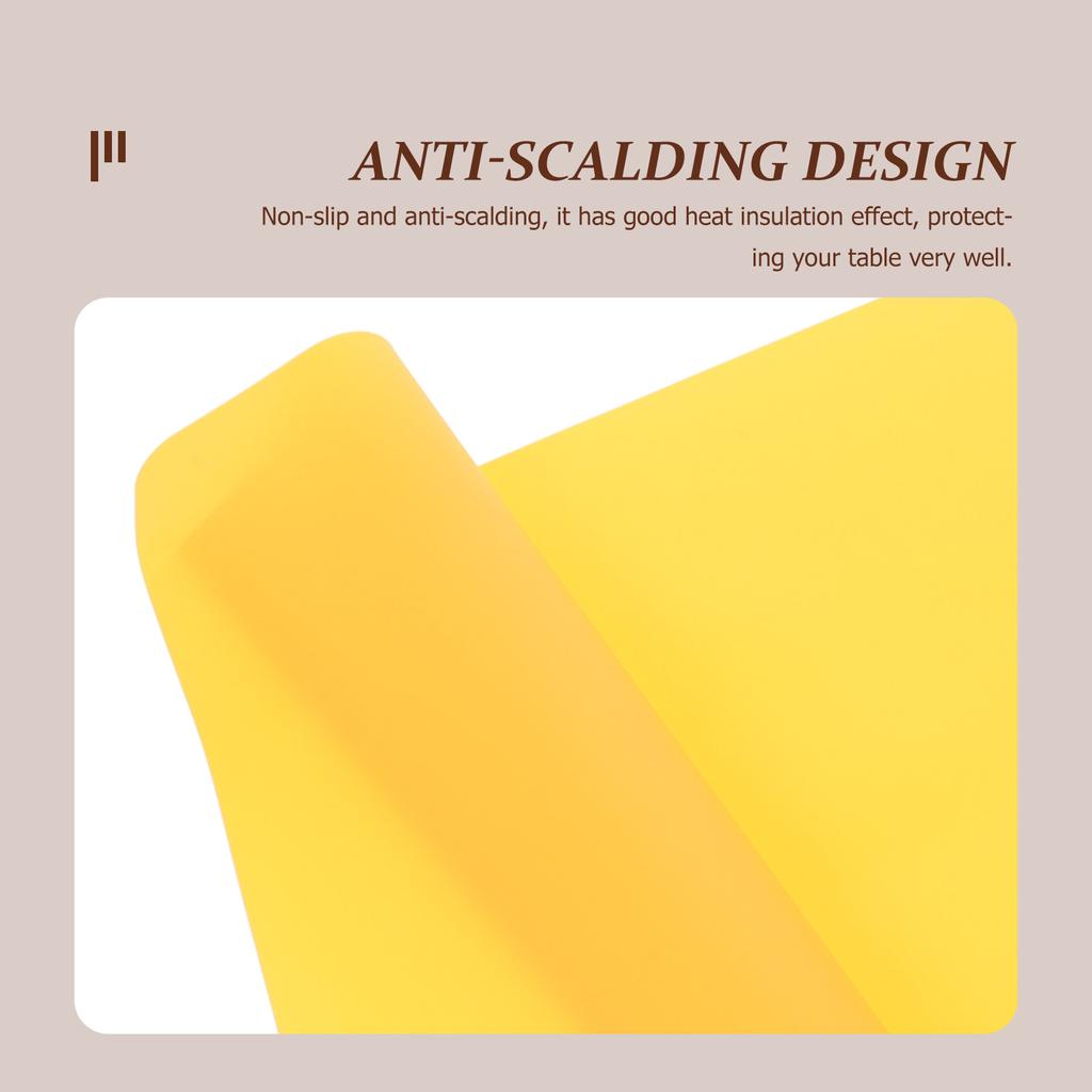 Silicone Place Mat Anti-Scald Waterproof Non-Slip Heat Resistant Table Mat For Kitchen Dining Desk Countertop Mats