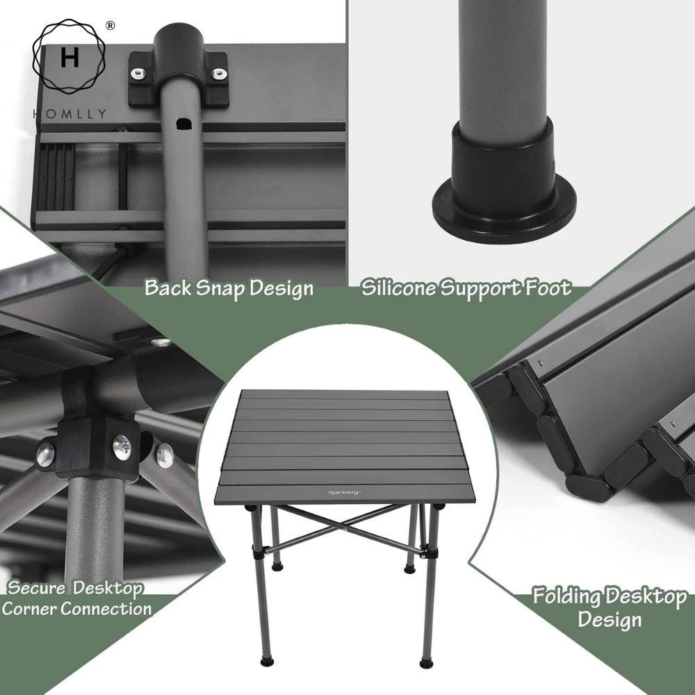 HOMLLY Joqii Foldable Outdoor Camping Table Chair