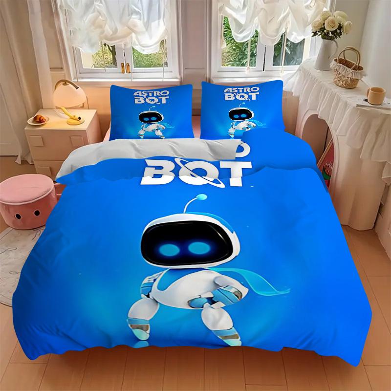Astro Bot Adventure Print 3Pcs Bedding Setduvet Cover With 2 Bedropillowcase Home Birthday Gift