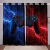 2 Pieces 3D Pattern Video/TV Game Player Printing Living Room Game Handle Curtains For Kids Room Decoration Drapes
