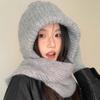 Knitted Winter Hat With Solid Color For Cold Weather Outdoor Activities