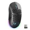 TMKB M1 Gaming Mouse Wireless 24000DPI Optical Sensor 3-Mode Connection 180H Battery Life 90g Honeycomb Design 6-Button RGB Matte Black