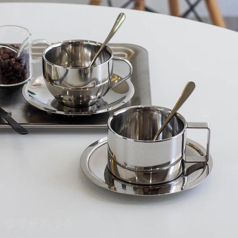 Milan Double-Layer 304 Stainless Steel Coffee Cup Set