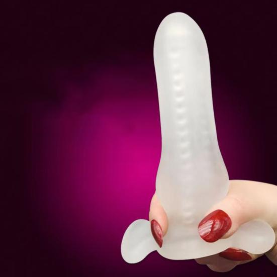 Clear Thickened Dick Sleeve, Reusable Butt Plugs for Men & Women, Waterproof Body Safe Masturbation Dildo Adult Sex Toy