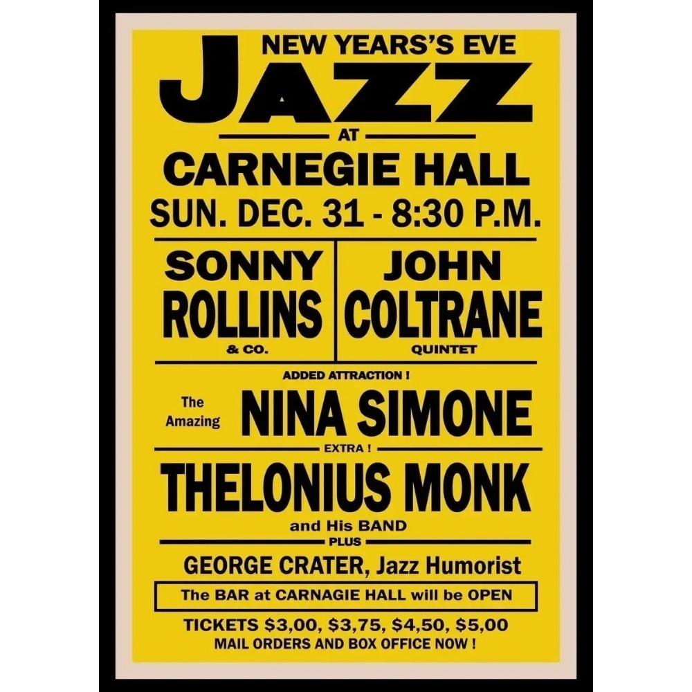 Nina Simone John Coltrane Vintage Jazz Festival Musician Posters and Prints Wall Art Minimalist Print Canvas Painting Home Decor