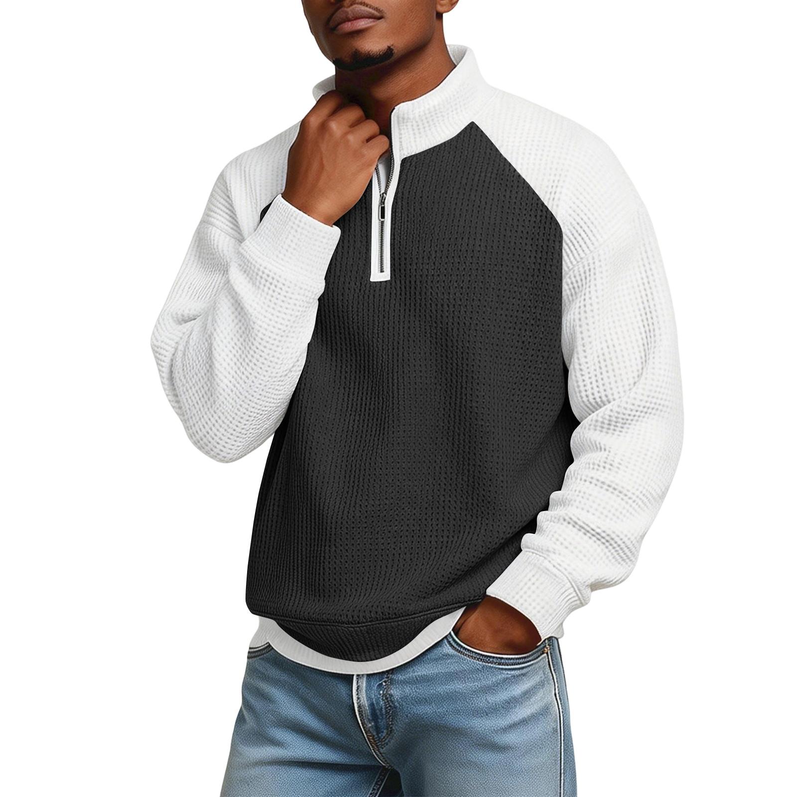 Men s Multi-color Button-down Long-sleeved Hoodie For Men Sporty And Casual Men s Clothing Hoodie XXXL чёрный 2240₽