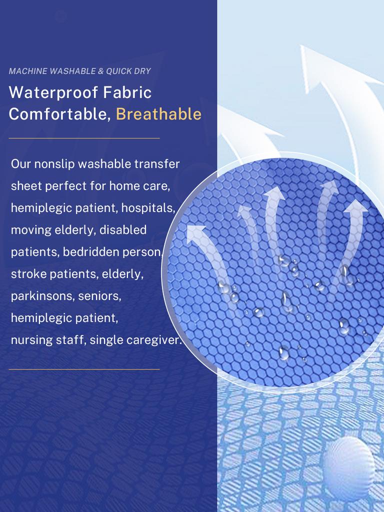 Positioning Bed Pad with Handles Washable Draw Sheets for Hospital Bed Ridden Patient Clothes Waterproof Glide Sheets