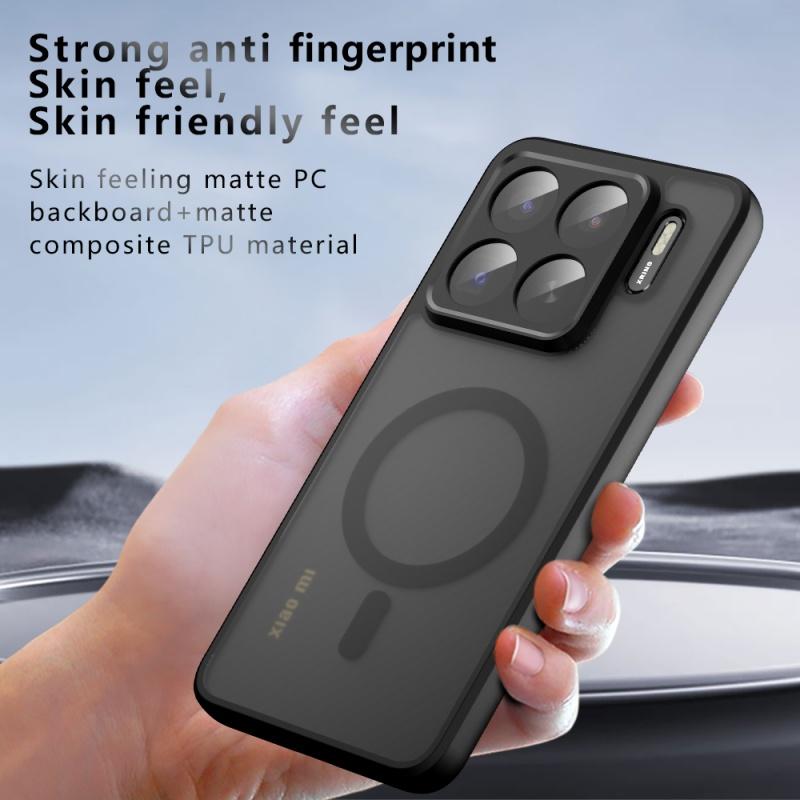 For Xiaomi 15 15S 14 14T Pro Case Matte Magsafe Drop-proof Built-in Airbag Corner Non-yellowing Material Soft Cover